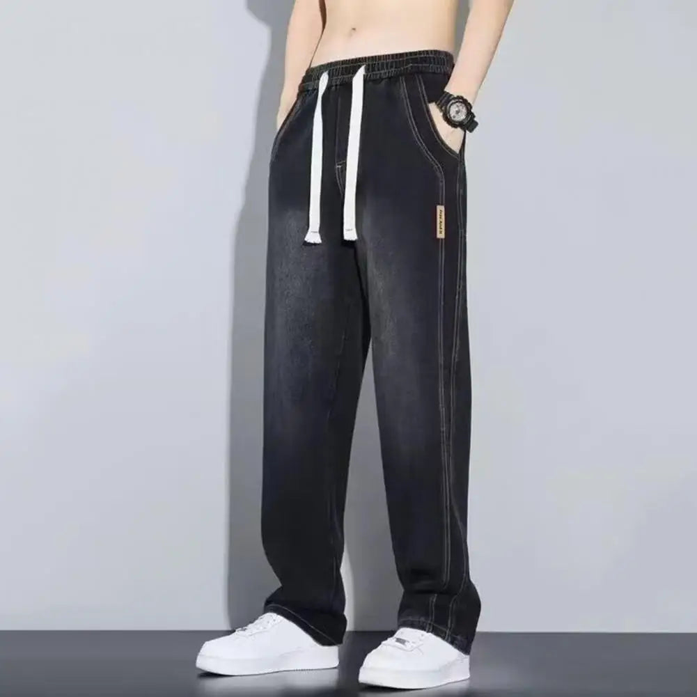 Jean Droit Masculin en Coton Premium